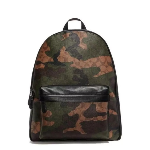 Coach Charles Print Camo Backpack - Picture 1 of 3